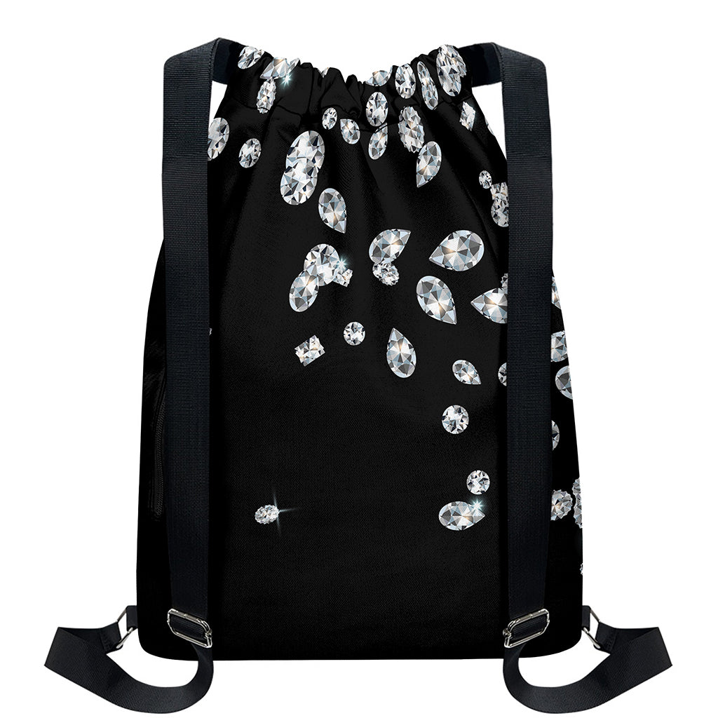 Diamond Gems Print Drawstring Backpack