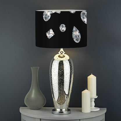 Diamond Gems Print Drum Lamp Shade