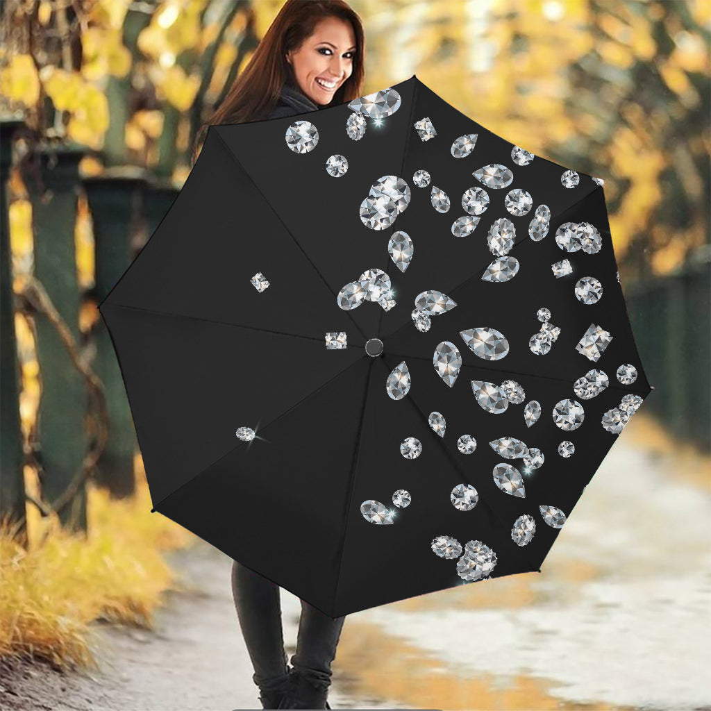 Diamond Gems Print Foldable Umbrella