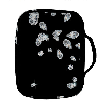 Diamond Gems Print Front Pocket Bible Bag