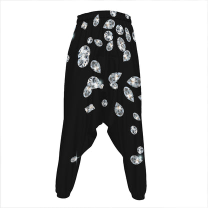 Diamond Gems Print Hammer Pants