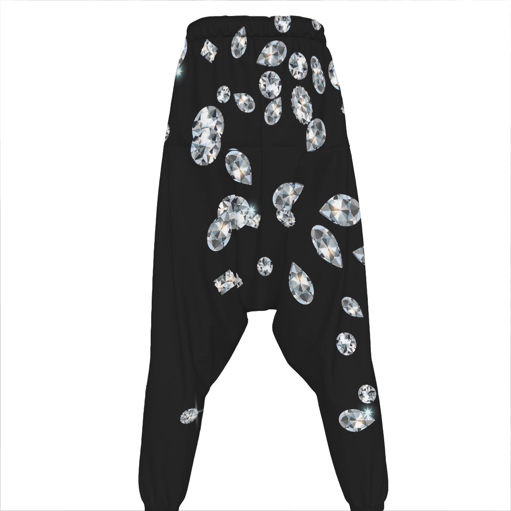 Diamond Gems Print Hammer Pants
