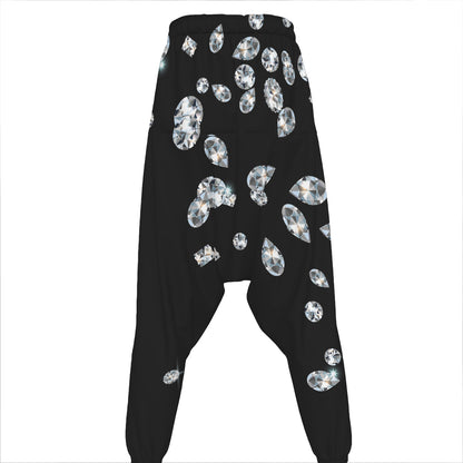 Diamond Gems Print Hammer Pants