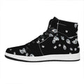 Diamond Gems Print High Top Leather Sneakers