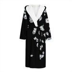 Diamond Gems Print Hooded Bathrobe