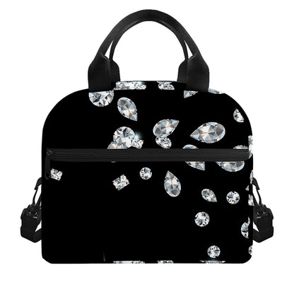 Diamond Gems Print Insulated Lunch Bag