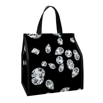 Diamond Gems Print Insulated Lunch Tote