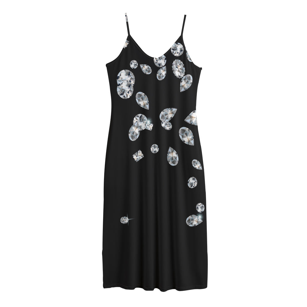Diamond Gems Print Jersey Midi Cami Dress