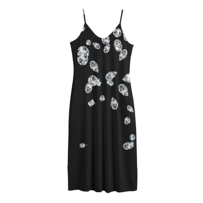 Diamond Gems Print Jersey Midi Cami Dress