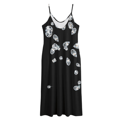 Diamond Gems Print Jersey Midi Cami Dress