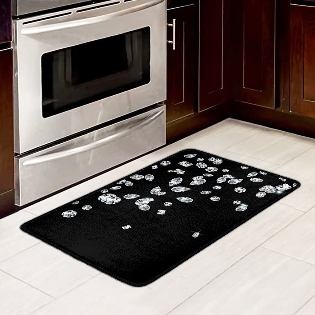 Diamond Gems Print Kitchen Mat