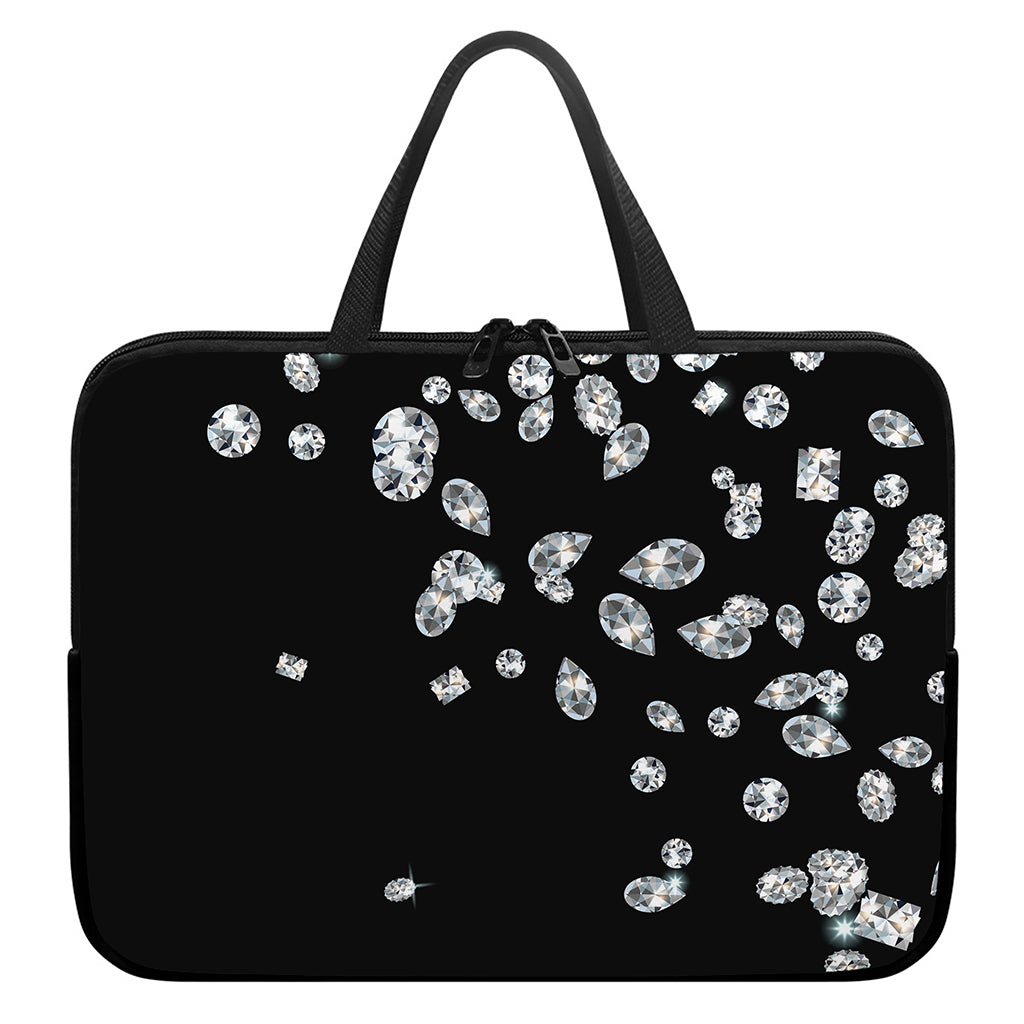 Diamond Gems Print Laptop Sleeve With Handle