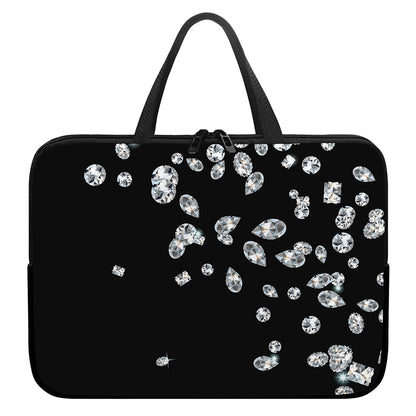 Diamond Gems Print Laptop Sleeve With Handle