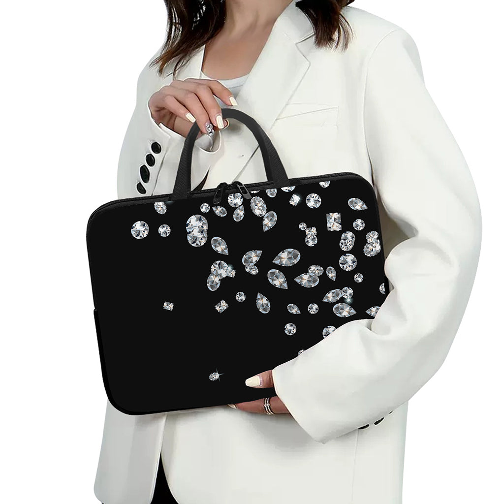 Diamond Gems Print Laptop Sleeve With Handle