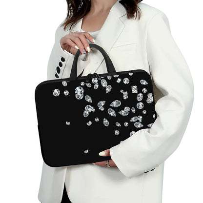 Diamond Gems Print Laptop Sleeve With Handle