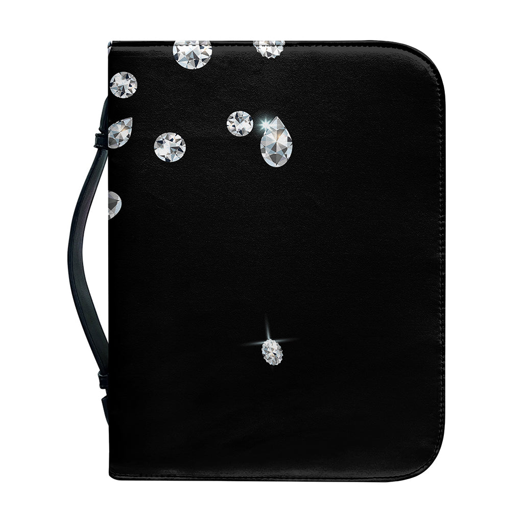 Diamond Gems Print Leather Bible Cover