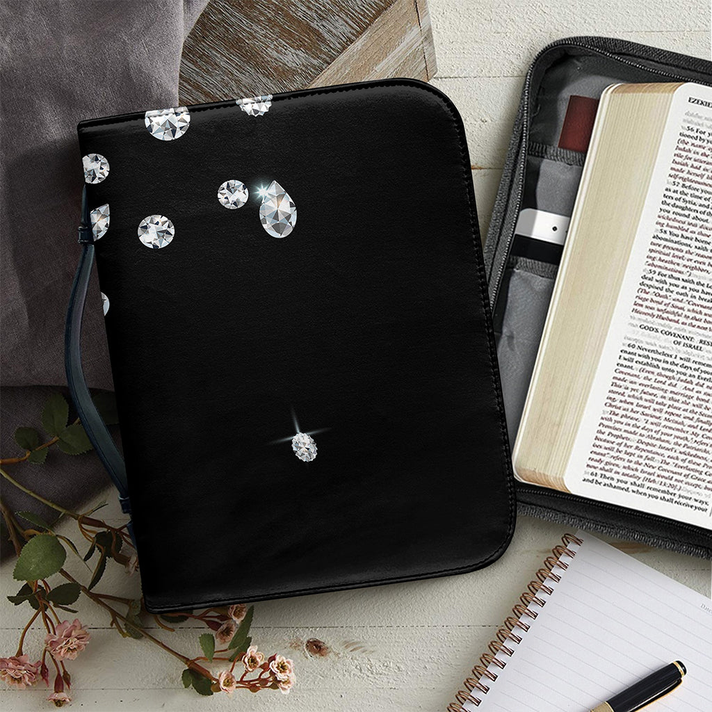Diamond Gems Print Leather Bible Cover