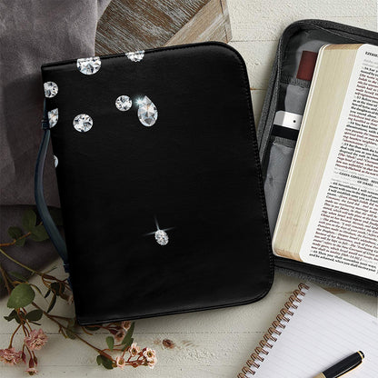 Diamond Gems Print Leather Bible Cover