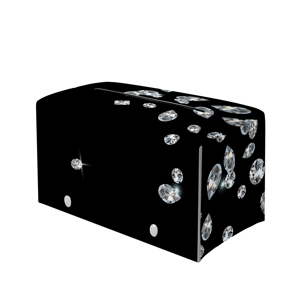 Diamond Gems Print Leather Tissue Box Cover
