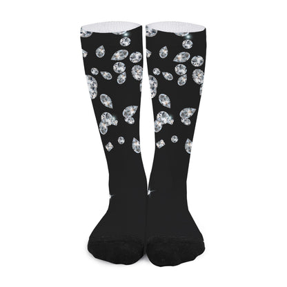 Diamond Gems Print Long Socks