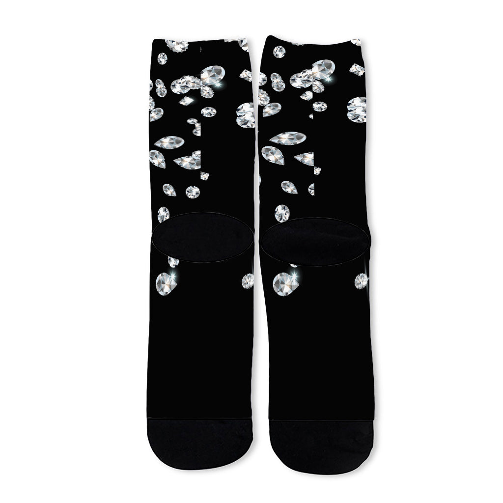 Diamond Gems Print Long Socks
