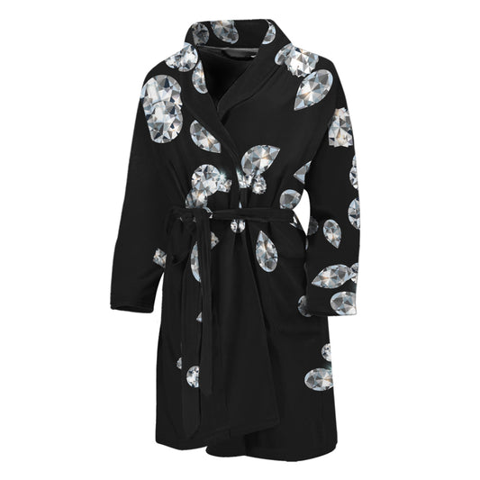 Diamond Gems Print Men's Bathrobe