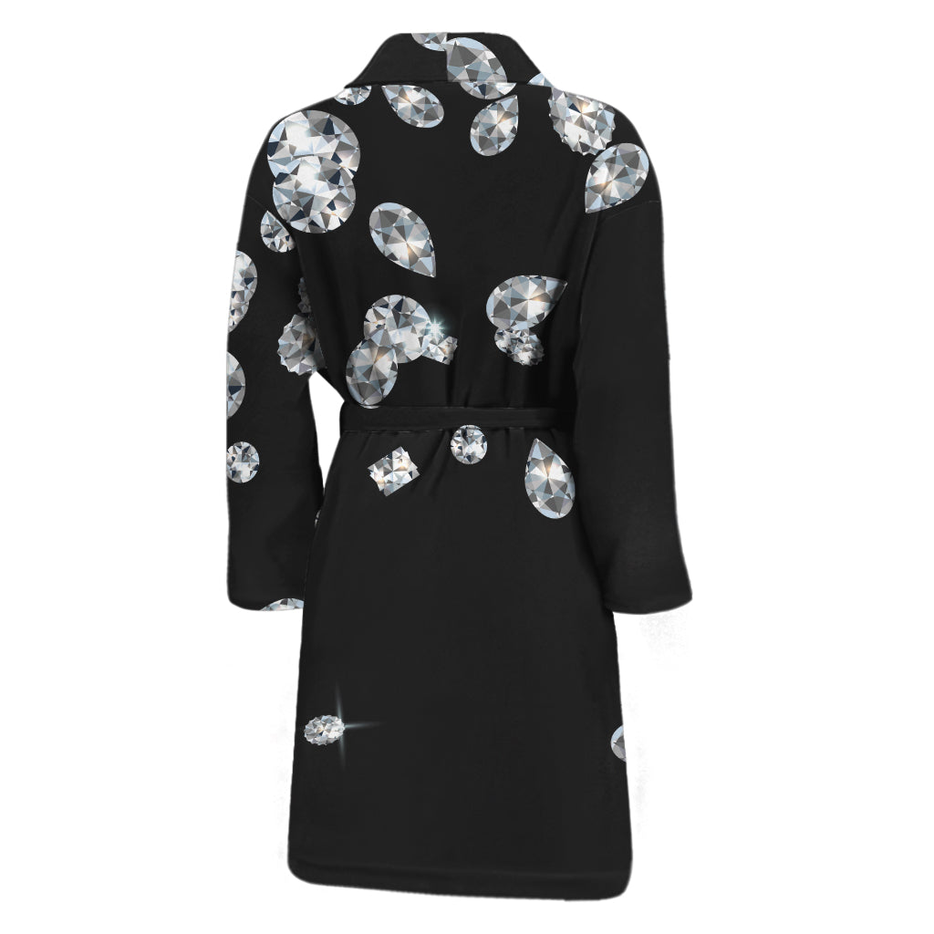 Diamond Gems Print Men's Bathrobe