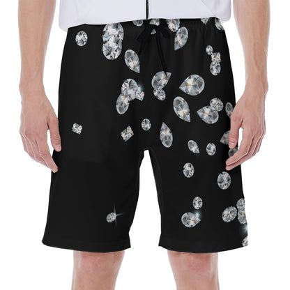 Diamond Gems Print Men's Beach Shorts