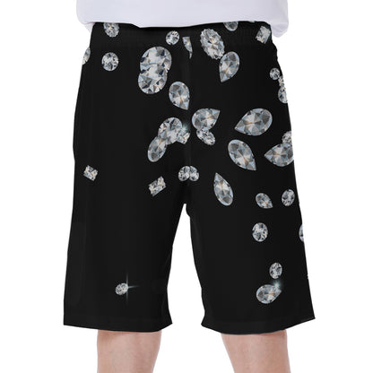 Diamond Gems Print Men's Beach Shorts