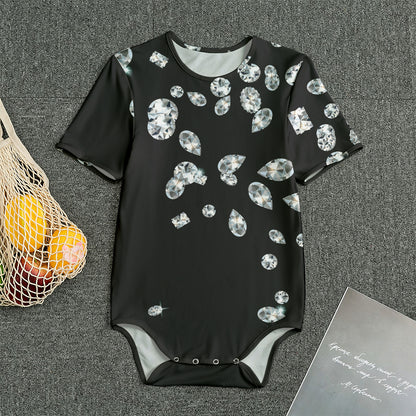 Diamond Gems Print Men's Bodysuit