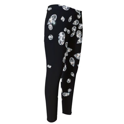 Diamond Gems Print Men's Compression Pants