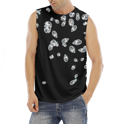 Diamond Gems Print Men's Fitness Tank Top