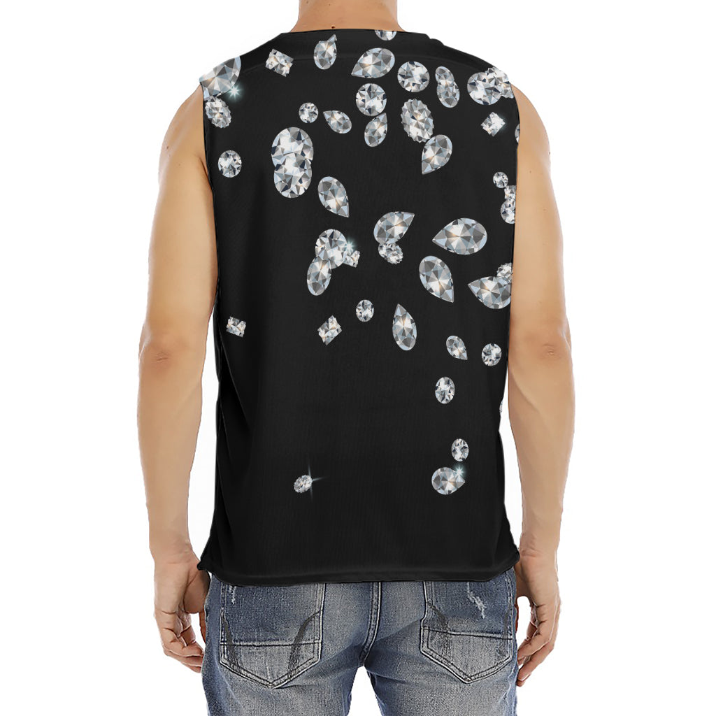 Diamond Gems Print Men's Fitness Tank Top