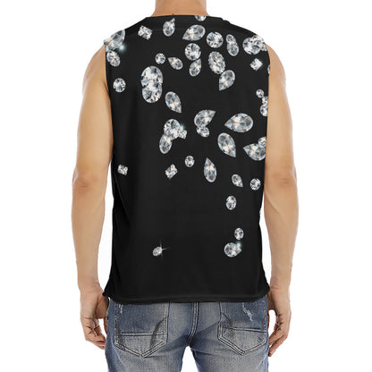 Diamond Gems Print Men's Fitness Tank Top