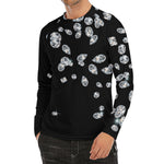 Diamond Gems Print Men's Long Sleeve Rash Guard