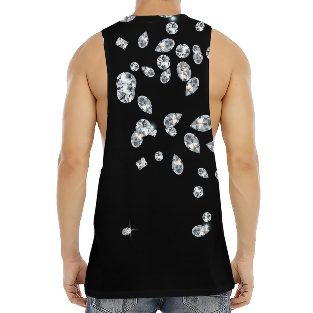 Diamond Gems Print Men's Muscle Tank Top