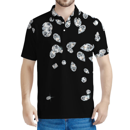 Diamond Gems Print Men's Polo Shirt