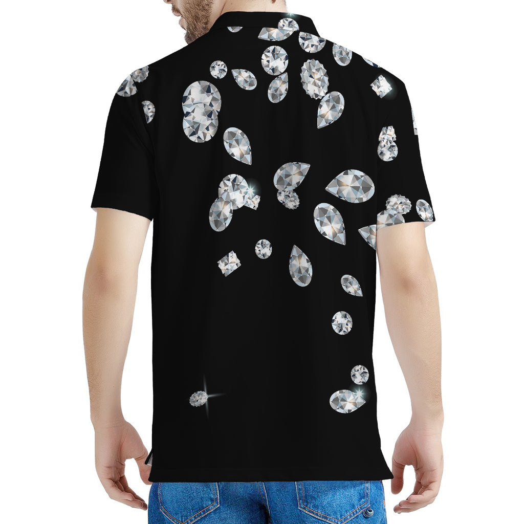 Diamond Gems Print Men's Polo Shirt