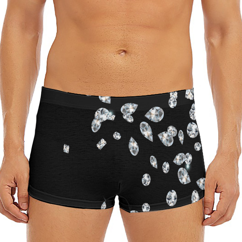 Diamond Gems Print Men's Short Boxer Briefs