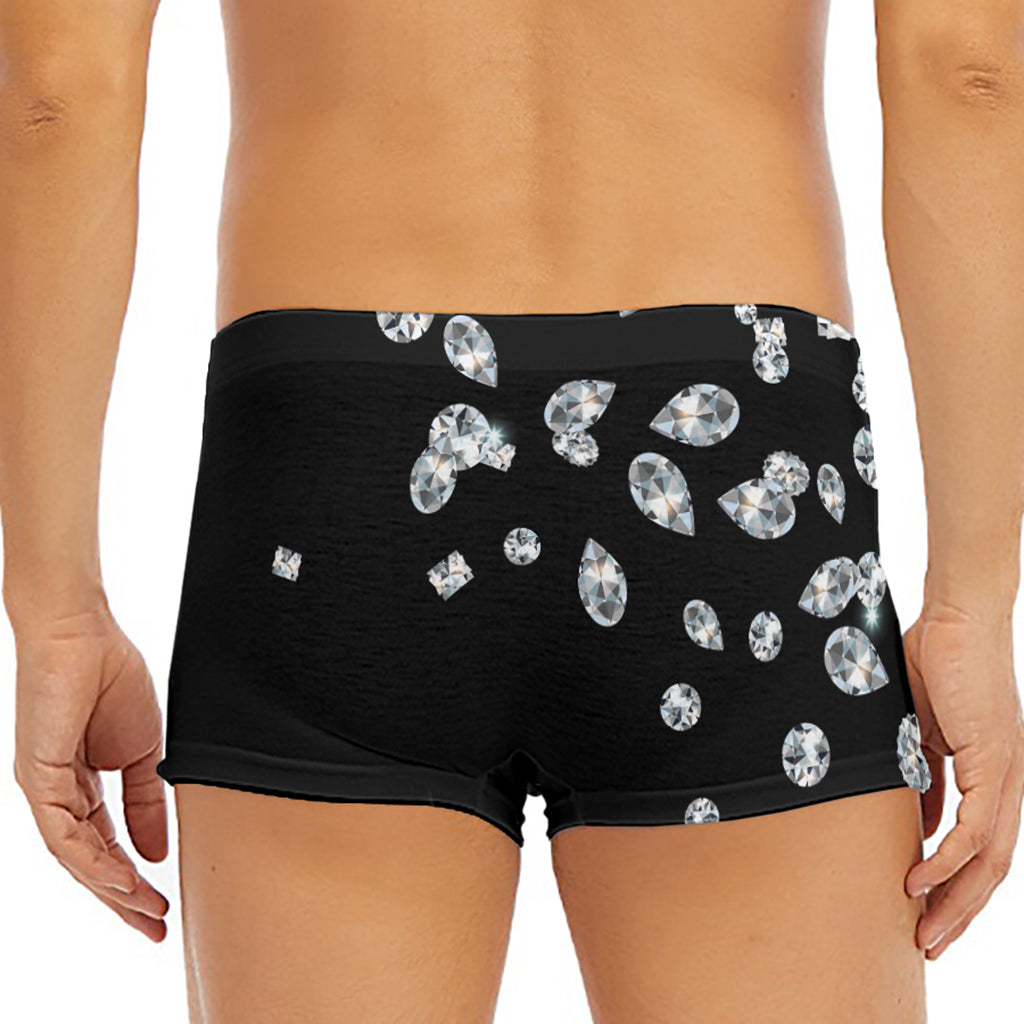 Diamond Gems Print Men's Short Boxer Briefs