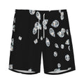 Diamond Gems Print Men's Athletic Shorts