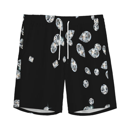 Diamond Gems Print Men's Sports Shorts
