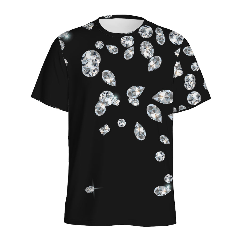 Diamond Gems Print Men's Sports T-Shirt