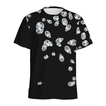 Diamond Gems Print Men's Sports T-Shirt