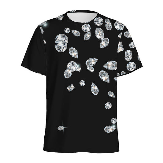 Diamond Gems Print Men's Sports T-Shirt