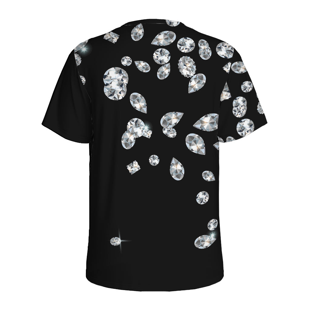 Diamond Gems Print Men's Sports T-Shirt