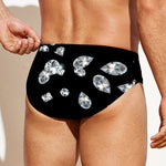 Diamond Gems Print Men's Swim Briefs