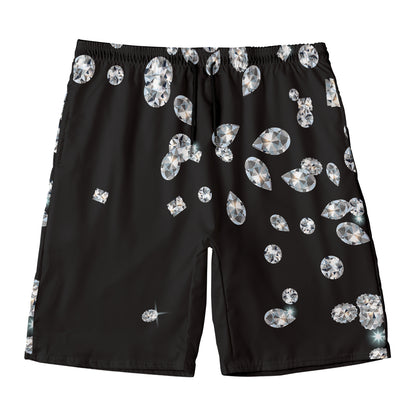 Diamond Gems Print Men's Swim Trunks