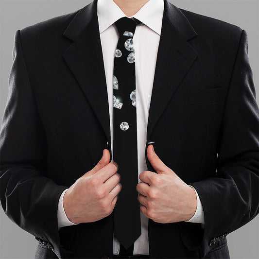 Diamond Gems Print Necktie