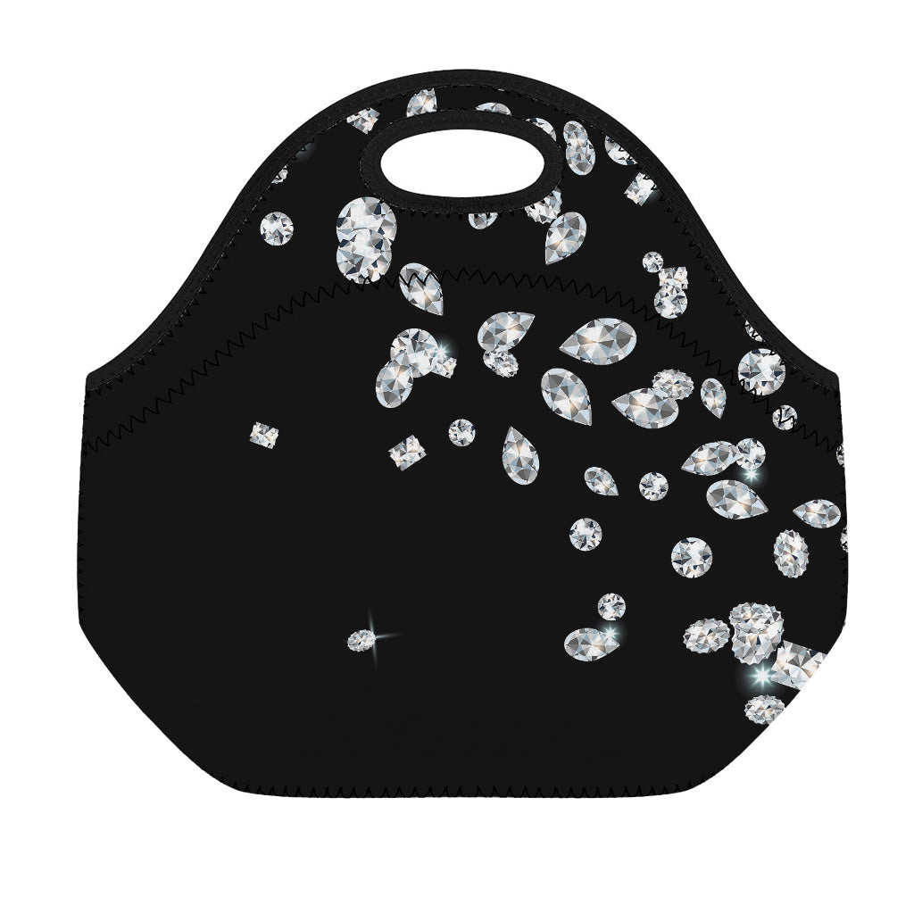 Diamond Gems Print Neoprene Lunch Bag